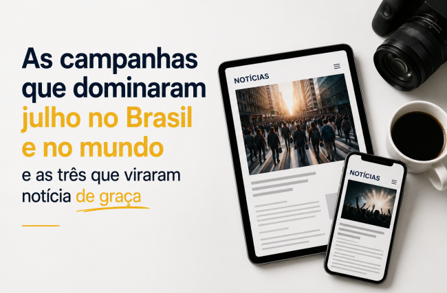 As campanhas que conquistaram mídia espontânea em julho e o que elas ensinam às marcas