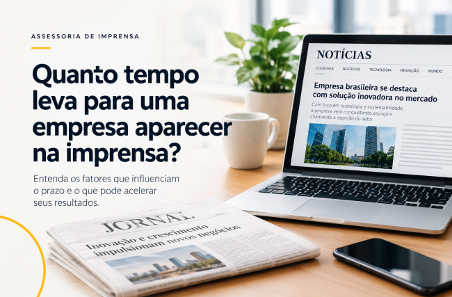 Quanto tempo leva para uma empresa aparecer na imprensa?